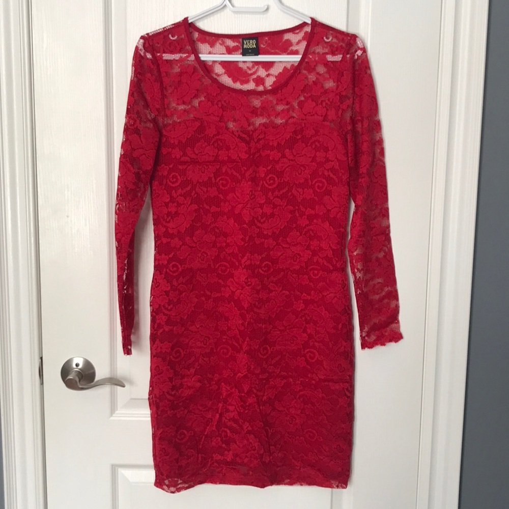 Lace Red Dress